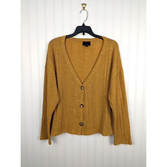 Lumiere Women's Slouchy Sweater‎ Cardigan Orange Size L - Picture 1 of 7